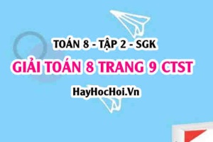 Giải Toán 8 trang 9 tập 2 Chân trời sáng tạo SGK